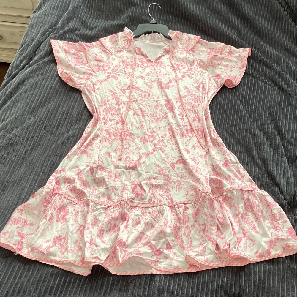 Floral Pink Mini Dress